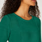 Karen Scott Suéter Feminino Patchwork Stitch Verde Tamanho Médio