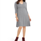 Vestido rodado feminino Style &amp; Co cinza tamanho pequeno