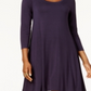 Vestido rodado feminino Style &amp; Co roxo escuro tamanho PP