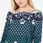 Charter Club Blusa feminina estampada com decote canoa, azul, tamanho X-S