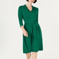 Vestido midi liso feminino Charter Club, verde, tamanho pequeno, médio