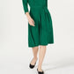 Vestido midi liso feminino Charter Club, verde, tamanho pequeno, médio