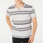 Camiseta listrada masculina com gola dividida e tamanho XXG da INC International Concepts