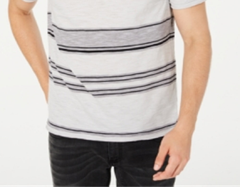 Camiseta listrada masculina com gola dividida e tamanho XXG da INC International Concepts