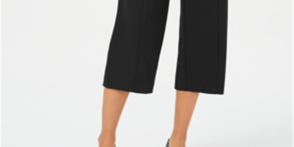 Calça curta feminina JM Collection preta tamanho XX-G