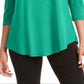 JM Collection Top feminino com ombros descobertos, verde, tamanho XX-G