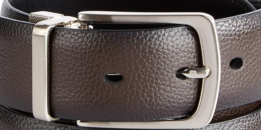 Cinto reversível masculino Club Room, preto, tamanho médio