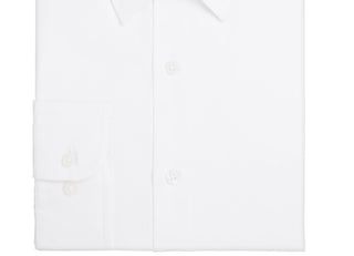 Camisa social masculina Club Room Classic Regular Fit, branca, tamanho 15,5 x 32 x 33
