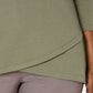 Karen Scott Blusa Feminina Lisa Manga Longa Gola Joia Verde Tamanho XXG