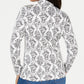 Blusa feminina Karen Scott com estampa de gola falsa, cinza, tamanho extragrande