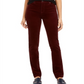 Calça de veludo cotelê Lexington Tummy Control feminina Charter Club, vermelha, tamanho 16X3