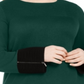 Suéter túnica otomana Alfani Plus Colorblocked feminino, verde, tamanho 3X