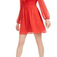 Vestido feminino Bar III com decote em V, corte justo e flare, vermelho, tamanho grande
