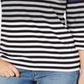 Karen Scott Sport Top Feminino Listrado Manga 3/4 Roxo Tamanho XS