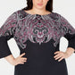 Karen Scott Top feminino estampado plus size manga 3/4 preto tamanho 4X