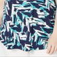 Blusa estampada plus size feminina JM Collection azul tamanho 3X
