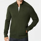 Suéter Alfani Masculino Canelado com Zíper Completo e Ajuste Clássico Verde Tamanho XX-G