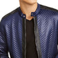Jaqueta de férias masculina de malha acolchoada INC International Concepts, azul, tamanho extragrande
