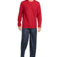 Conjunto de pijama estampado masculino Club Room azul tamanho pequeno
