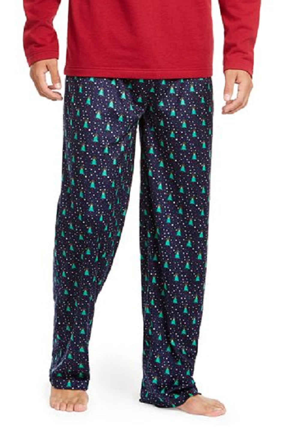Conjunto de pijama estampado masculino Club Room azul tamanho pequeno