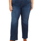 Jeans feminino estilo &amp; co Ella Tummy Control com perna reta, azul, tamanho 22W