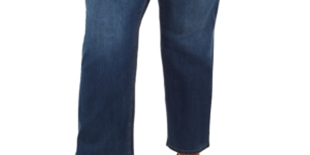 Jeans feminino estilo &amp; co Ella Tummy Control com perna reta, azul, tamanho 22W