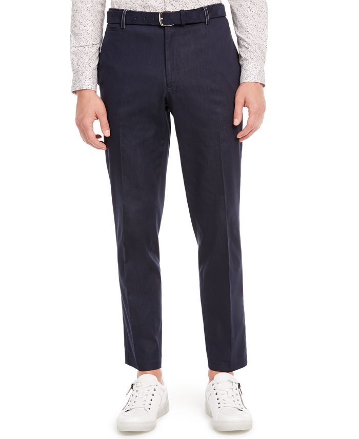 Calça masculina slim fit com costura contrastante da INC International Concepts, azul, tamanho 33x30