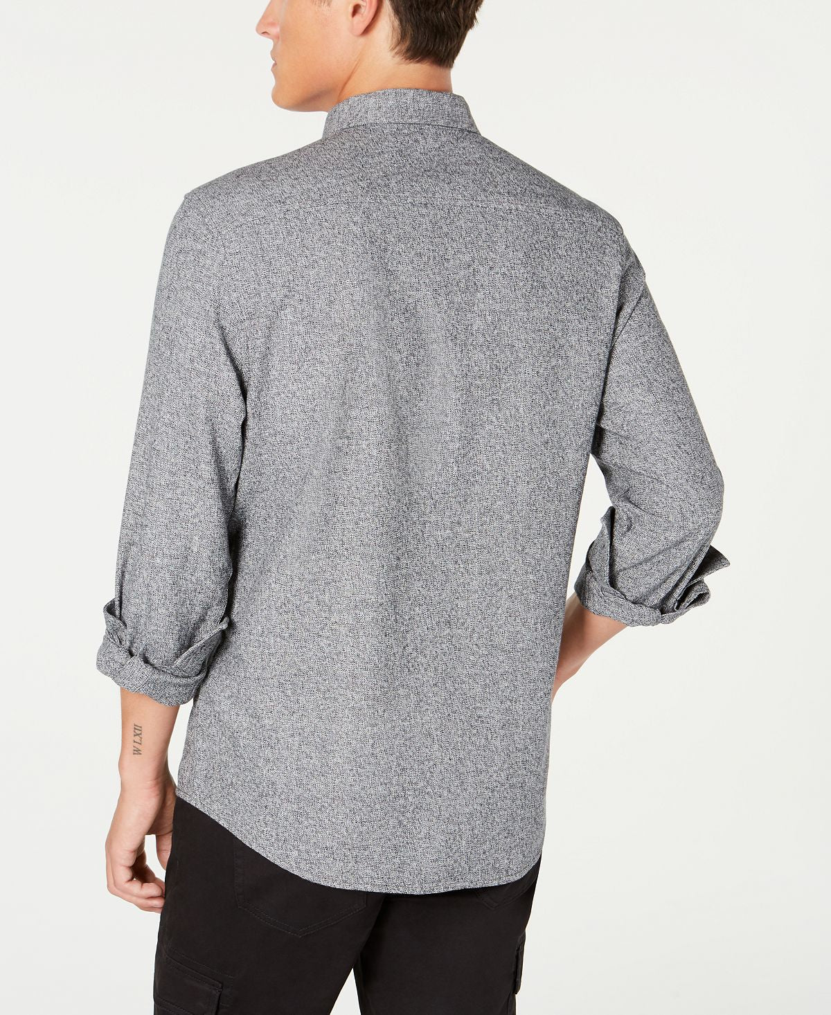 Camisa texturizada Grindle masculina American Rag, cinza, tamanho médio