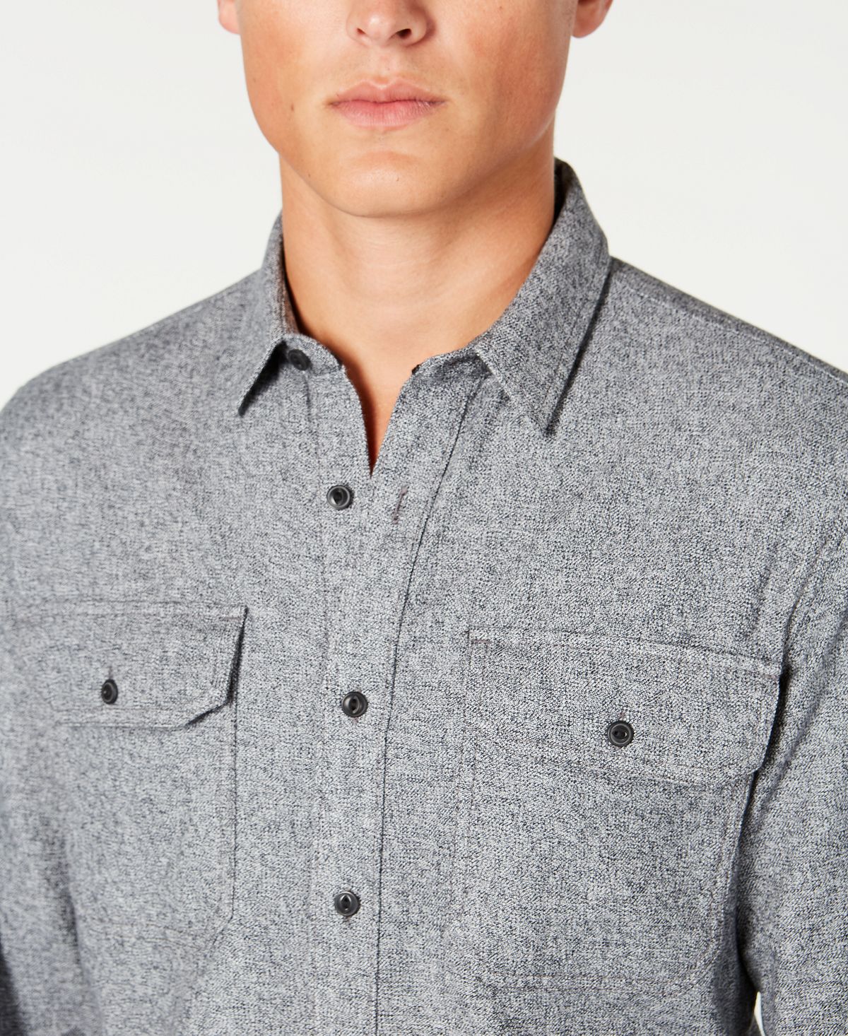 Camisa texturizada Grindle masculina American Rag, cinza, tamanho médio