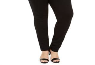 Calças Slim Ponte Femininas Style &amp; Co Pretas Tamanho Pequeno Pequeno
