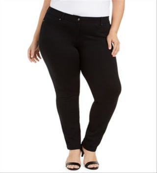 Calças Slim Ponte Femininas Style &amp; Co Pretas Tamanho Pequeno Pequeno