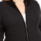 Karen Scott Cardigan Feminino Texturizado com Zíper Frontal Preto Tamanho 1X