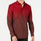 Camisa masculina mesclada com degradê INC International Concepts, vermelha, tamanho médio