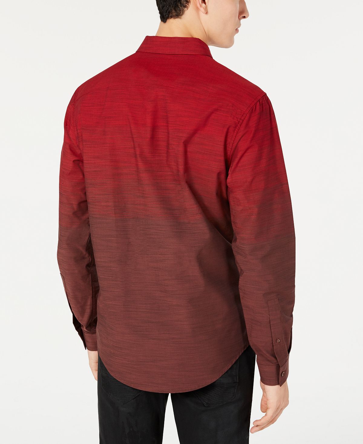 Camisa masculina mesclada com degradê INC International Concepts, vermelha, tamanho médio