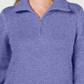 Karen Scott Suéter Feminino Gola Asa Zíper Pescoço Roxo Tamanho XXG