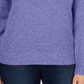 Karen Scott Suéter Feminino Gola Asa Zíper Pescoço Roxo Tamanho XXG