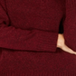 Karen Scott Suéter Feminino Gola Asa com Zíper e Manga Longa Vermelho Tamanho XS