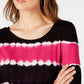 Túnica feminina tie-dye com detalhes embelezados, preta, tamanho extragrande, da INC International Concepts