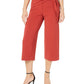 Calça feminina Alfani Deep Dress Culotte com amarração na cintura elástica, vermelha, tamanho 4