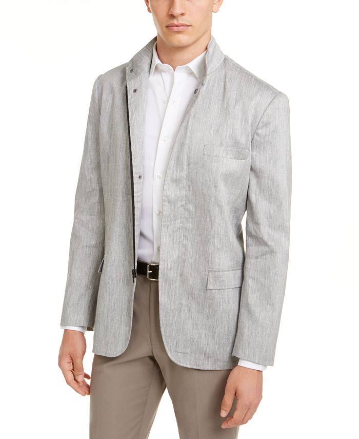 Jaqueta masculina Alfani Chambray cinza tamanho X-Large