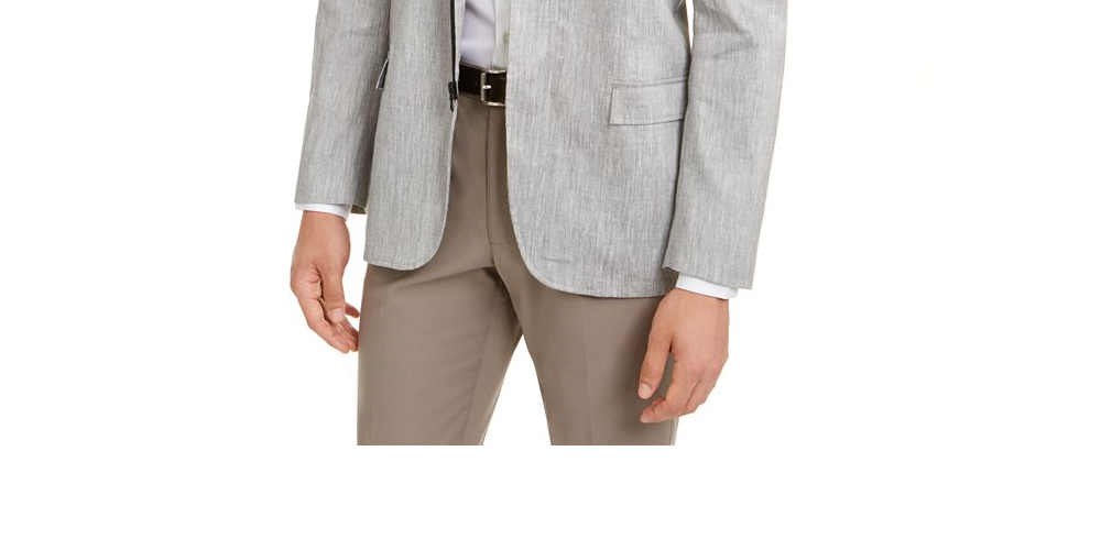 Jaqueta masculina Alfani Chambray cinza tamanho X-Large