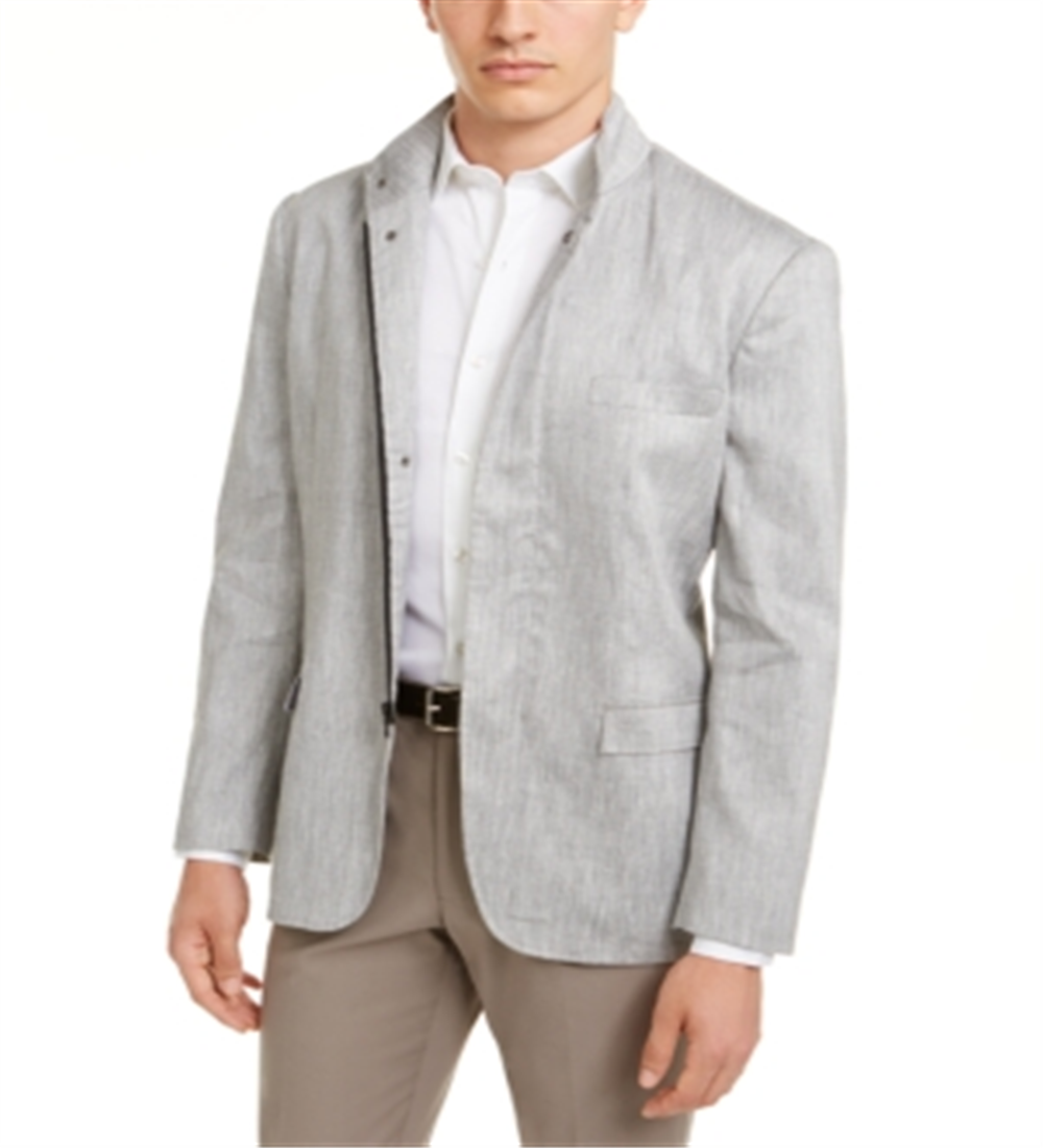 Jaqueta masculina Alfani Chambray cinza tamanho X-Large