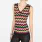 INC International Concepts Suéter Zig Zag Feminino Regata Rosa Tamanho X-S