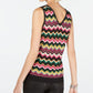 INC International Concepts Suéter Zig Zag Feminino Regata Rosa Tamanho X-S