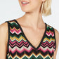 INC International Concepts Suéter Zig Zag Feminino Regata Rosa Tamanho X-S