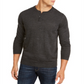 Suéter masculino Henley Merino Wool Blend Cinza Tamanho XXX-G