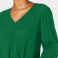 Blusa feminina com amarração frontal, verde, tamanho médio, da INC International Concepts