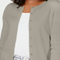 Cardigan feminino de manga comprida com botões frontais Charter Club, marrom, tamanho médio