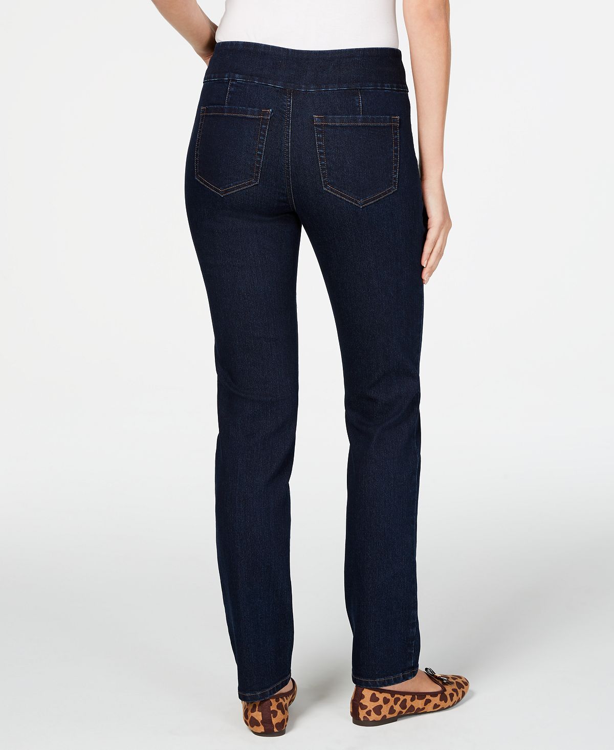 Calça jeans feminina Charter Club Cambridge Pull On Slim Fit Azul Tamanho 14