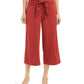 Calça culotte feminina Alfani com amarração frontal, vermelha, tamanho 8